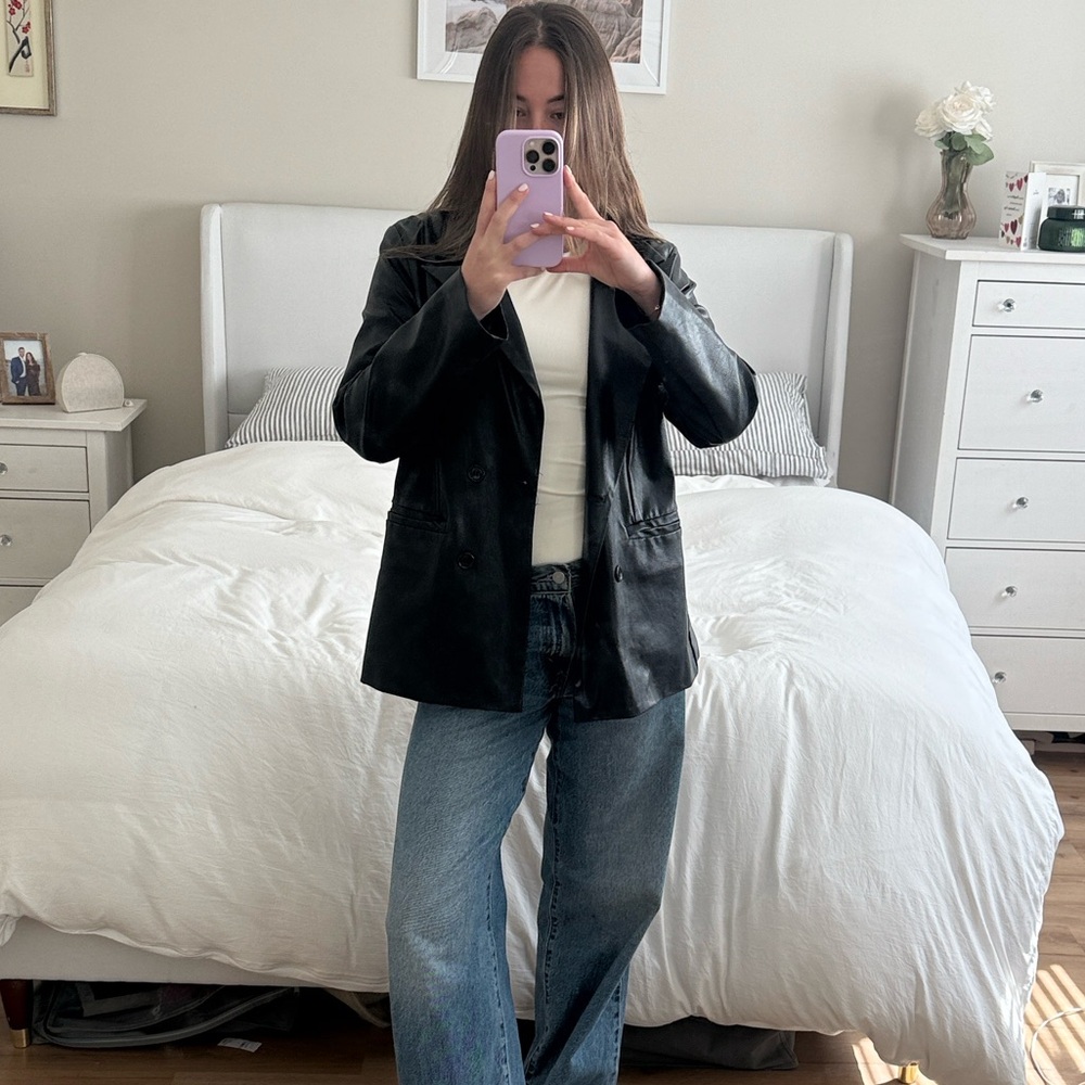 Princess Polly Black Leather Jacket